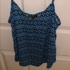 Topshop blue print tank